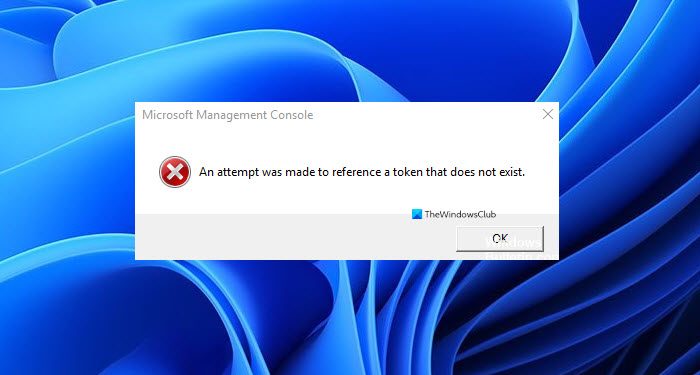 An attempt was made to reference a token that does not exist An Attempt Was Made To Reference A Token That Does Not Exist