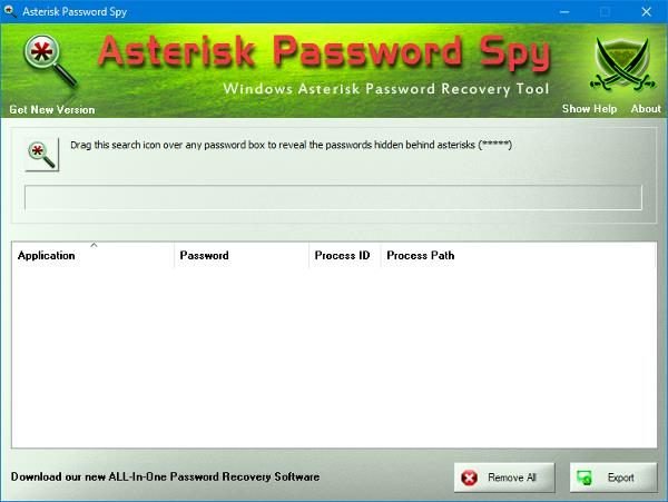 Unmask Asterisk & show hidden Password