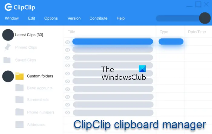 ClipClip clipboard manager