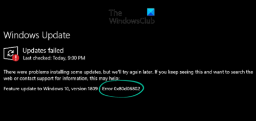 Error 0x80d06802 for Windows Update or Microsoft Store