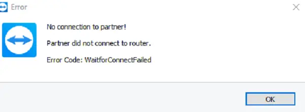 Partner Did not Connect to Router in TeamViewer