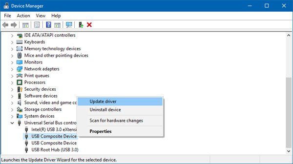 How update Drivers in Windows