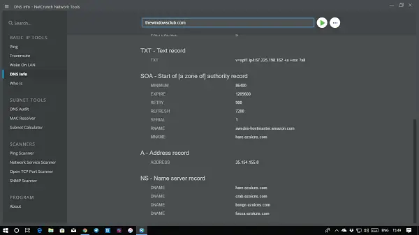 Free DNS Lookup