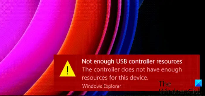 Not enough USB controller resources