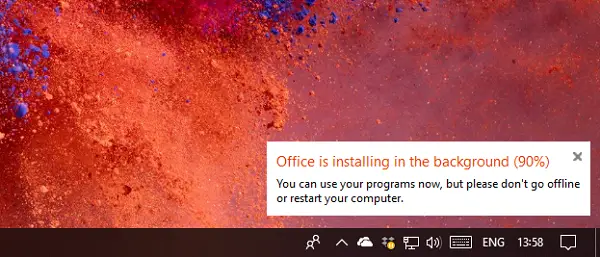 Office is taking long to install or you're on a slow connection