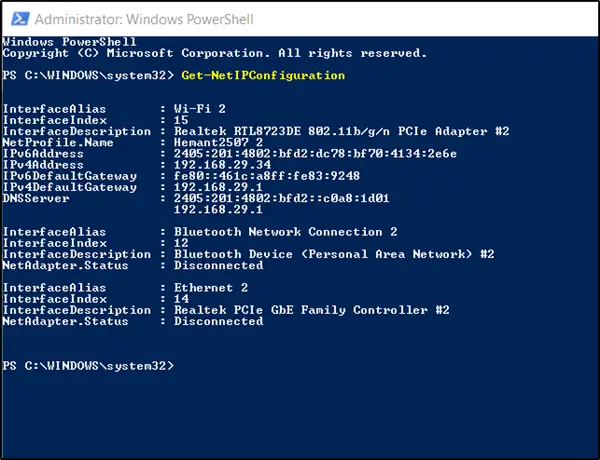 Assign a static IP address in Windows 10