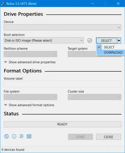 download Windows 10 ISO using Rufus