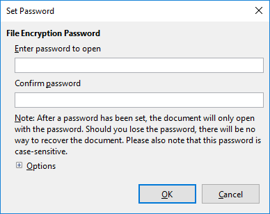 Password-protect documents with LibreOffice
