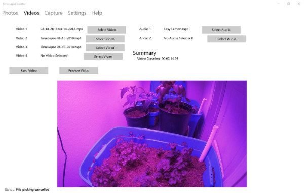 Time Lapse Creator app for Windows 10