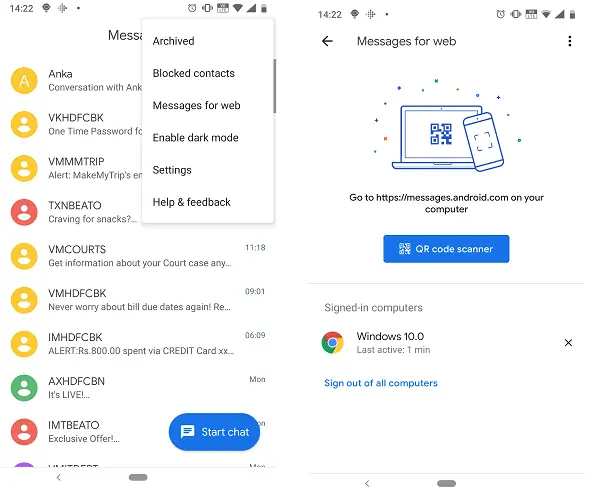 How to send text messages from PC using Android Phone