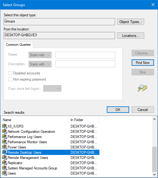 The connection was denied because the user account is not authorized for remote login