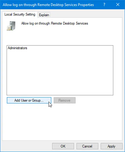 If yous are trying to constitute a remote connexion The connexion was denied because the user concern human relationship is non authorized for remote login