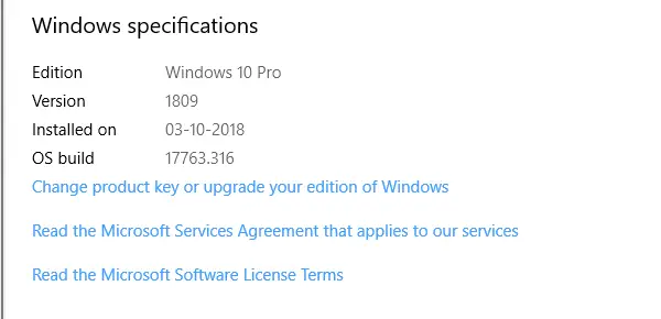 Windows Specifications Windows Update