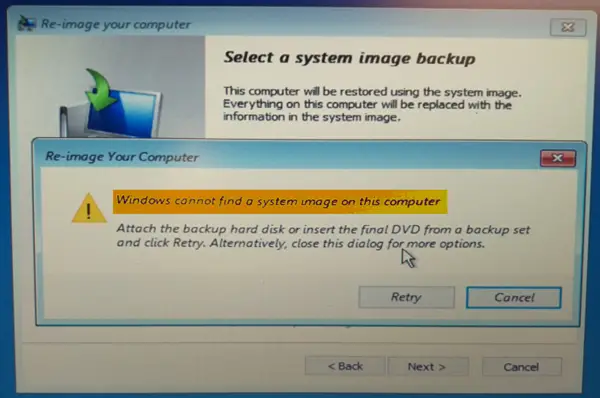  together with using it restore your reckoner together with yous have an fault message  Windows cannot honour a organization icon on this computer