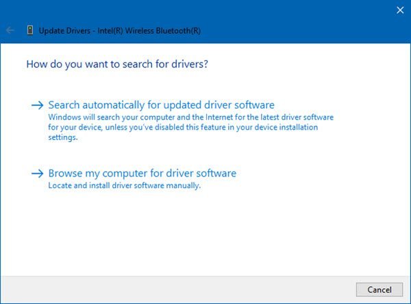 update my bluetooth driver windows 10