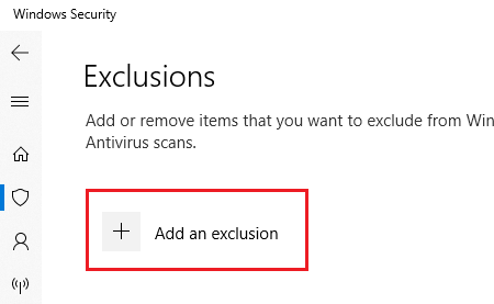 Add an exclusion