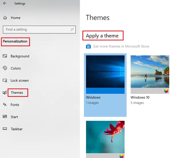 Windows can't find one of the files in this theme