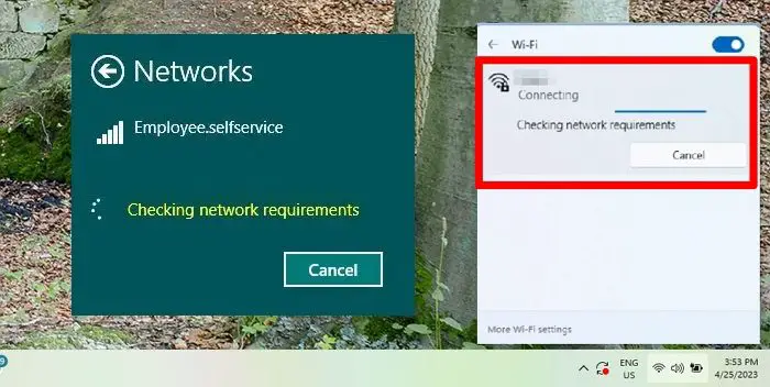 Checking Network Requirements Windows