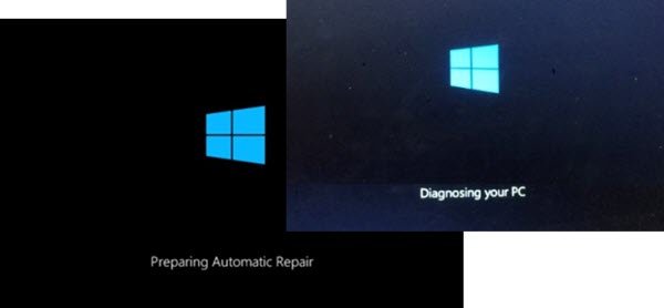 Diagnosing your PC or Preparing Automatic Repair