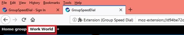 Group Speed Dial for Firefox