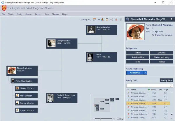 My Family Tree genealogy software for Windows