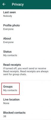 Prevent people from adding you to WhatsApp group