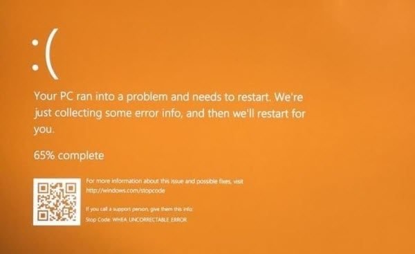 Windows 10 Orange Screen of Death