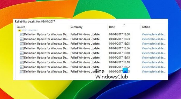 Windows Defender update failed Error 0x80070643