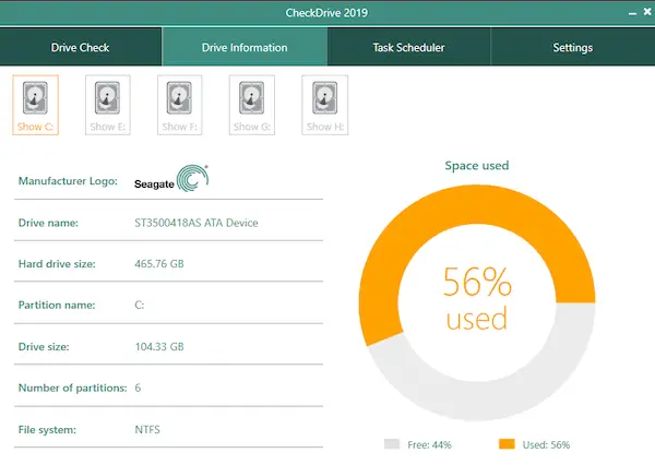 CheckDrive Fix Hard drive errors and monitor in real time