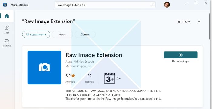 Download RAW Image Extension for Windows