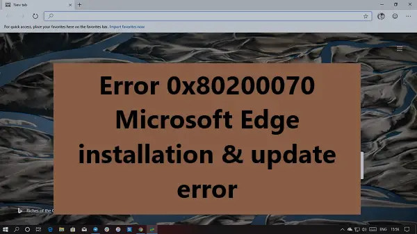 Error 0x80200070 Microsoft Edge