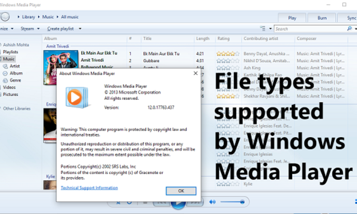 File type not supported. Проигрыватель Windows Media не удается воспроизвести файл.
