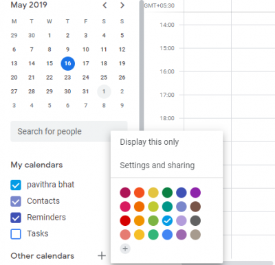 Notification Settings for Google Calendar