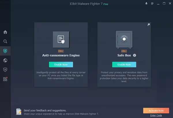 IObit Malware Fighter Free Safe Box