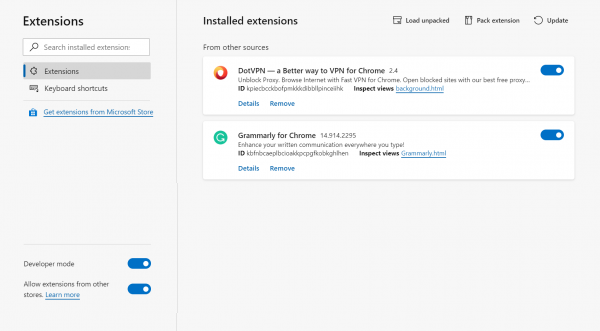 Обновить/отключить расширения и плагины браузера
