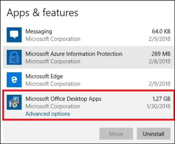 reset office 365 windows 10