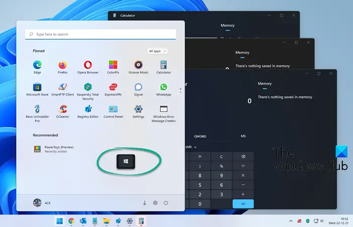 Open multiple apps from Start Menu