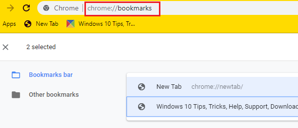 Remove bookmarks