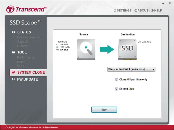 Close SSD using the software