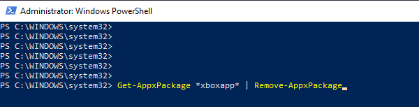 Uninstall Xbox App using PowerShell