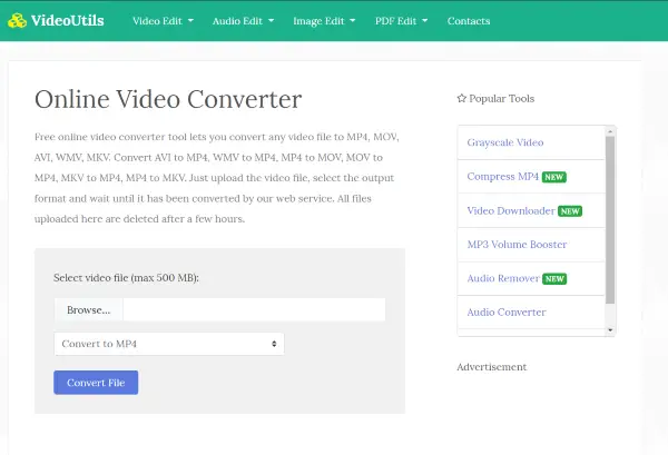 Online photo editor and image converter