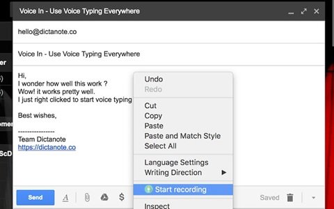 Voice Typing everywhere in Google Chrome