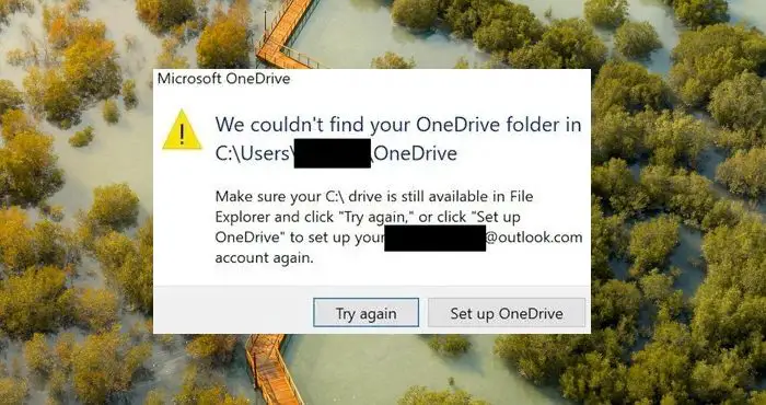 We Could Not Find OneDrive Folder