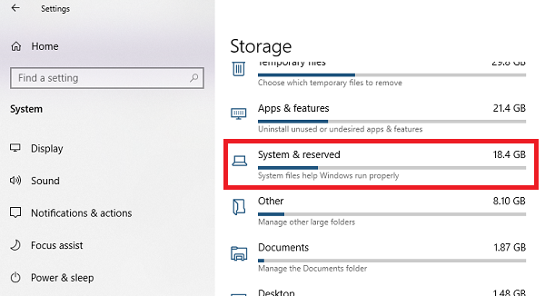 Activer Ou Désactiver Le Stockage Réservé Activer Ou Désactiver Le Stockage Réservé