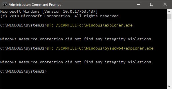 replace a single corrupted file sfc