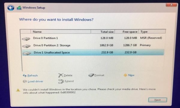 Error 0x80300002 We couldn t install Windows in the location you choose - 36