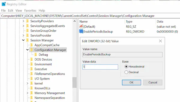  which stores all necessary configuration of Windows OS Make Windows 10 automatically backup Registry to RegBack folder