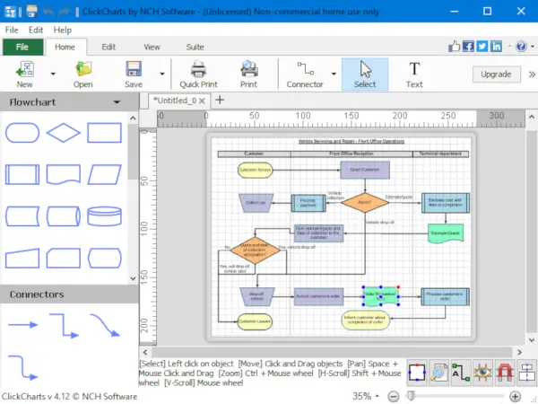 ClickChart is a free Diagram & Flowchart software