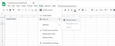 How to automate tasks in Google Sheets with Macros