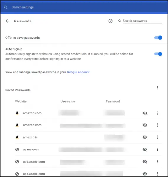view saved google passwords view saved google passwords